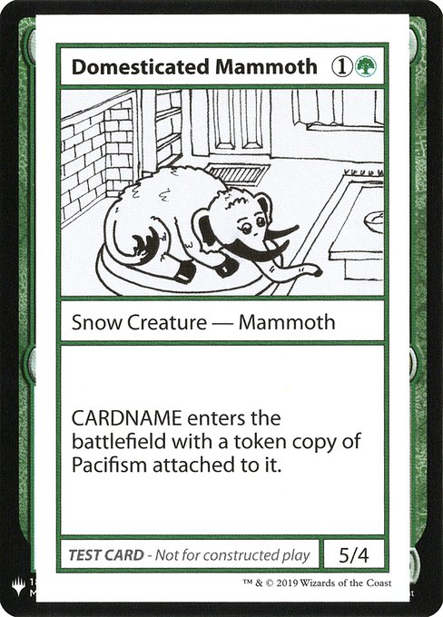 ■エンブレムあり■《Domesticated Mammoth(Play Test Card)》[Mystery Booster Playtest Cards] 緑R